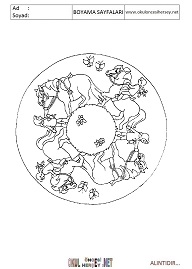 Mandala boyama sayfaları